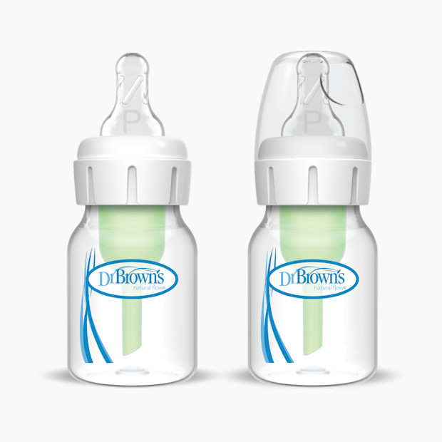 Dr. Brown's Anti-Colic Options+ Narrow Anti-Colic Baby Bottle with Preemie Nipple.