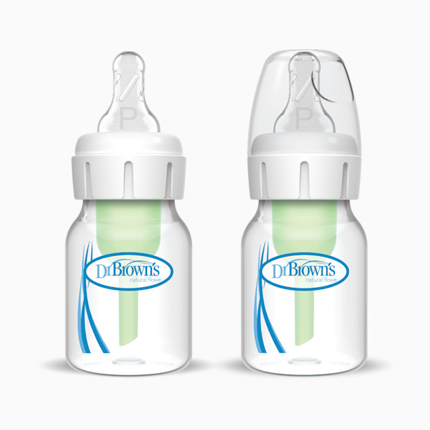 Dr. Brown's Anti-Colic Options+ Narrow Anti-Colic Baby Bottle with Preemie Nipple.