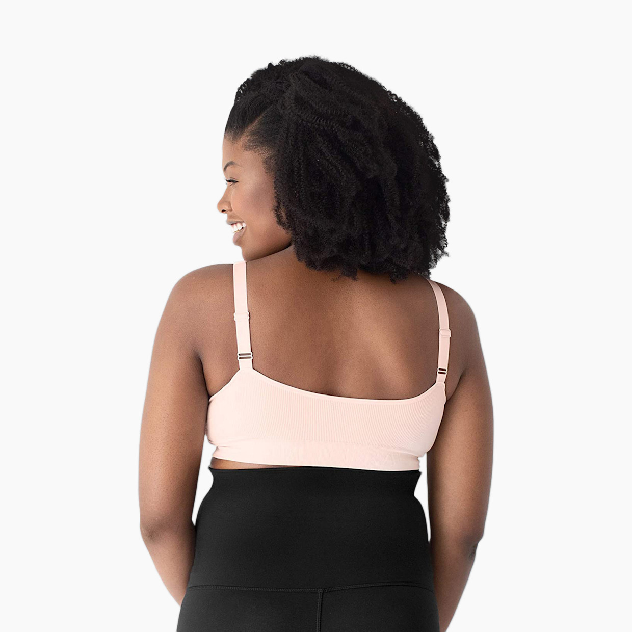 Kindred Bravely Sublime Adjustable Crossover Nursing Bra For Breastfeeding - Soft Pink, Large.