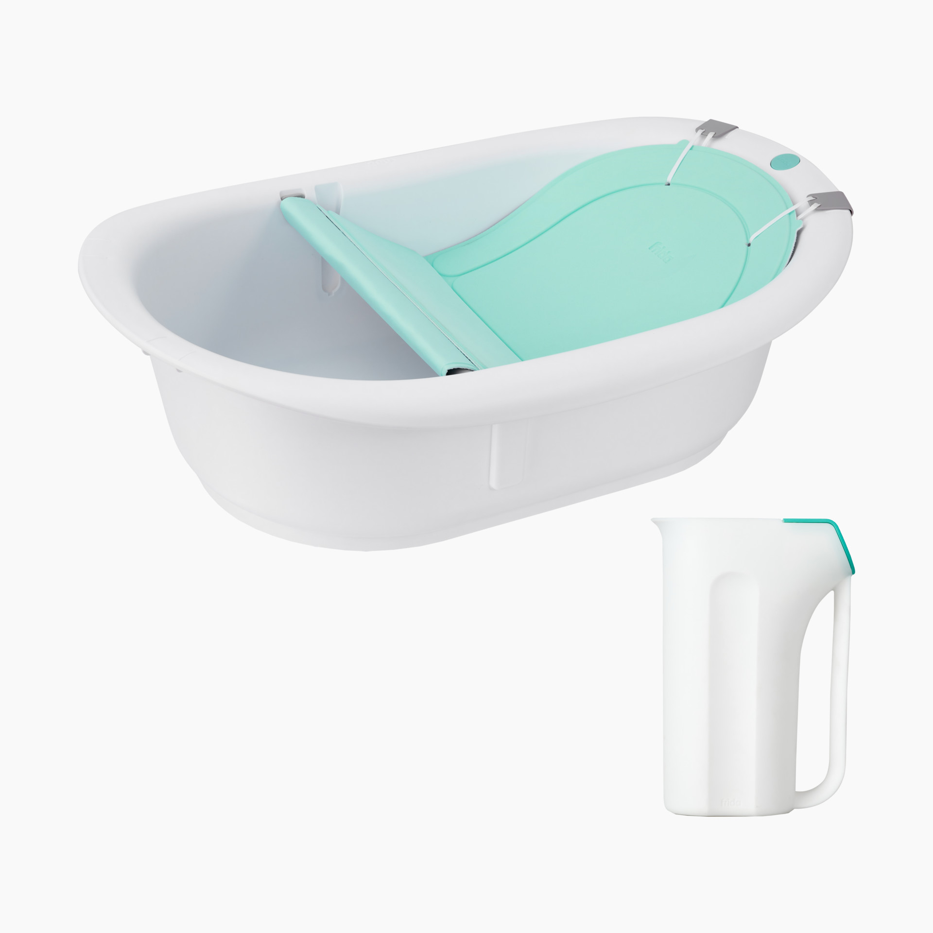 Frida Baby 4-in-1 Grow-with-Me Bath Tub & Control The Flow Rinser Cup Bath  Time Kit