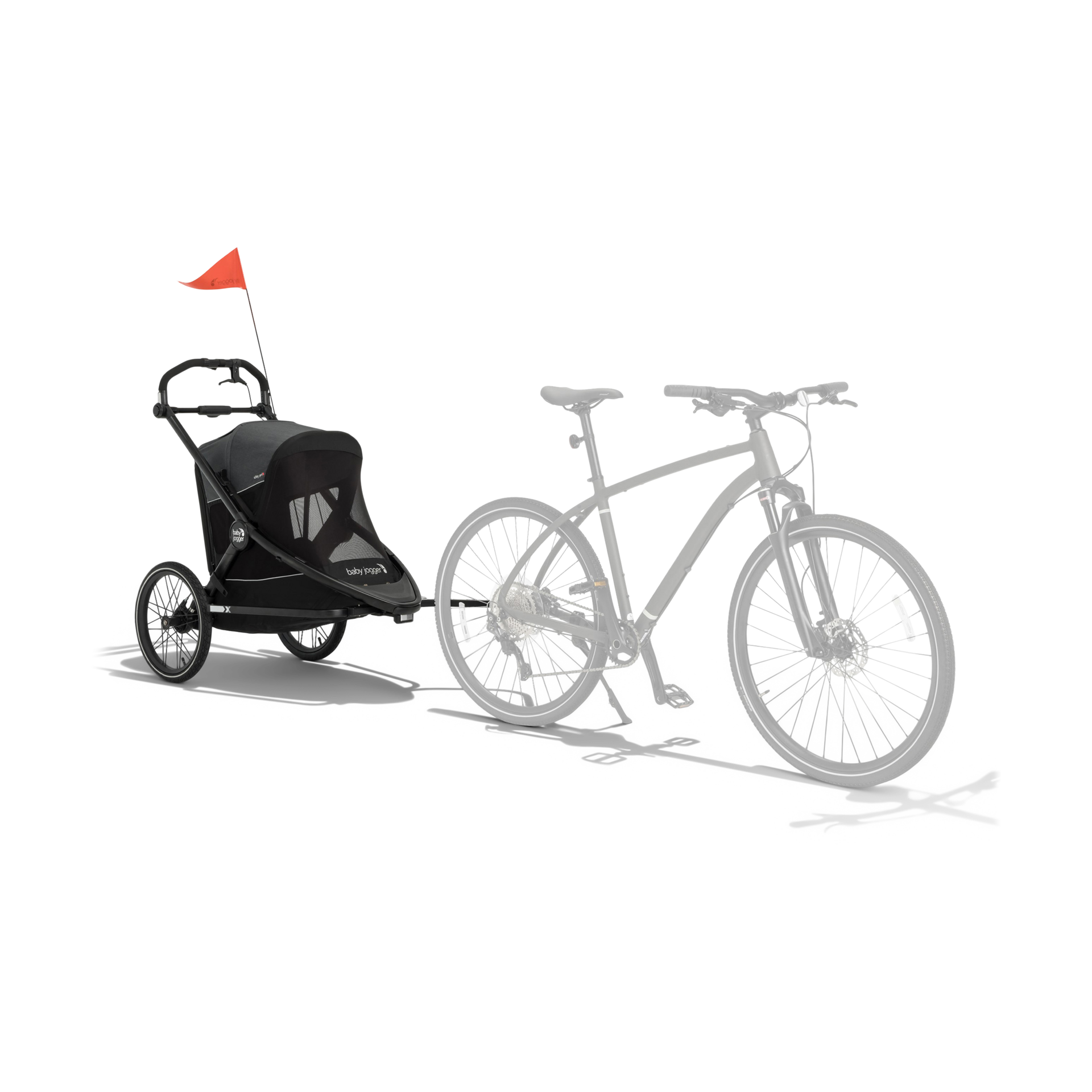Baby Jogger City Prix Jogger x Bike Trailer.