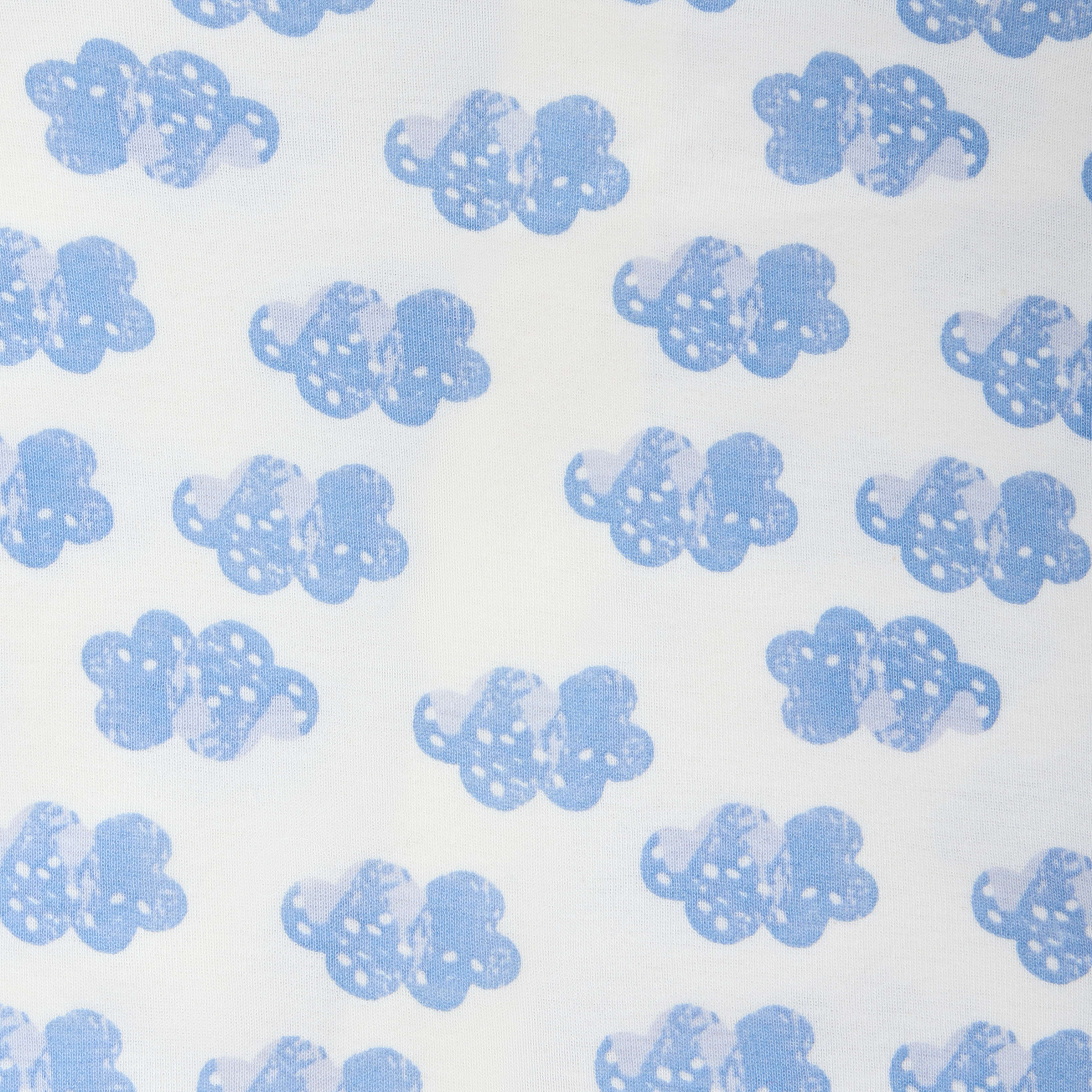 Small Story Organic Cotton 2-Way Zip Footie (2 Pack) - Rain Clouds, 3-6 M.