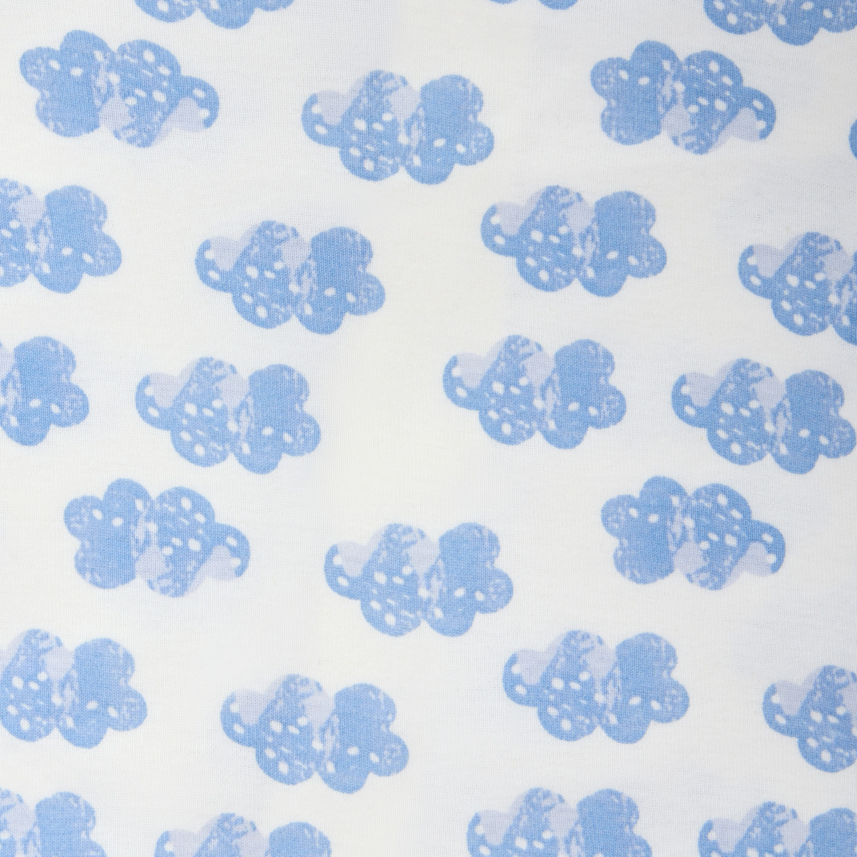 Small Story Organic Cotton 2-Way Zip Footie (2 Pack) - Rain Clouds, 3-6 M.