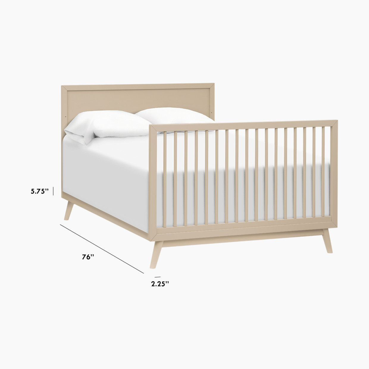 babyletto Full Size Bed Conversion Kit - Taupe.