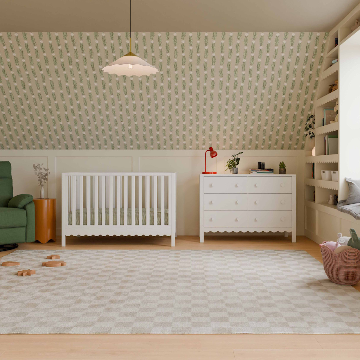 daVinci Sammy Scallop 6-Drawer Dresser - White.