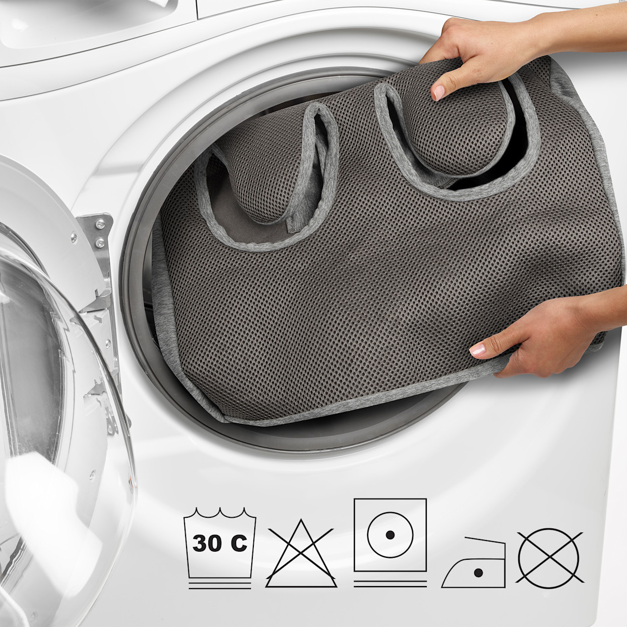 Boppy Antibacterial Shopping Cart Cover - Gray Heathered.