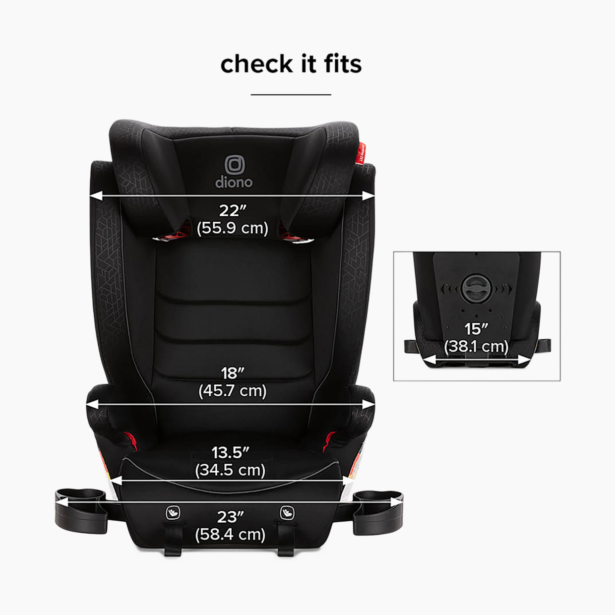 Diono Monterey 2XT Latch 2-in-1 Booster Car Seat - Black.