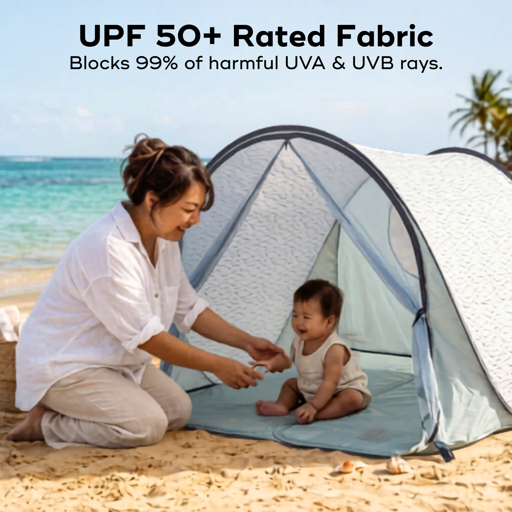 Babymoov Anti-UV Baby & Toddler Tent - Blue Waves.