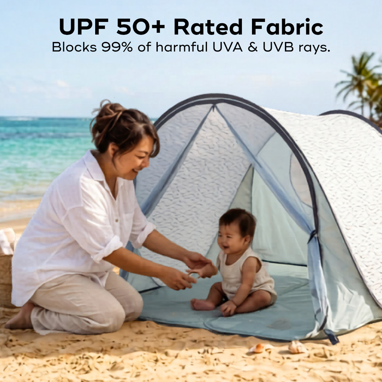 Babymoov Anti-UV Baby & Toddler Tent - Blue Waves.
