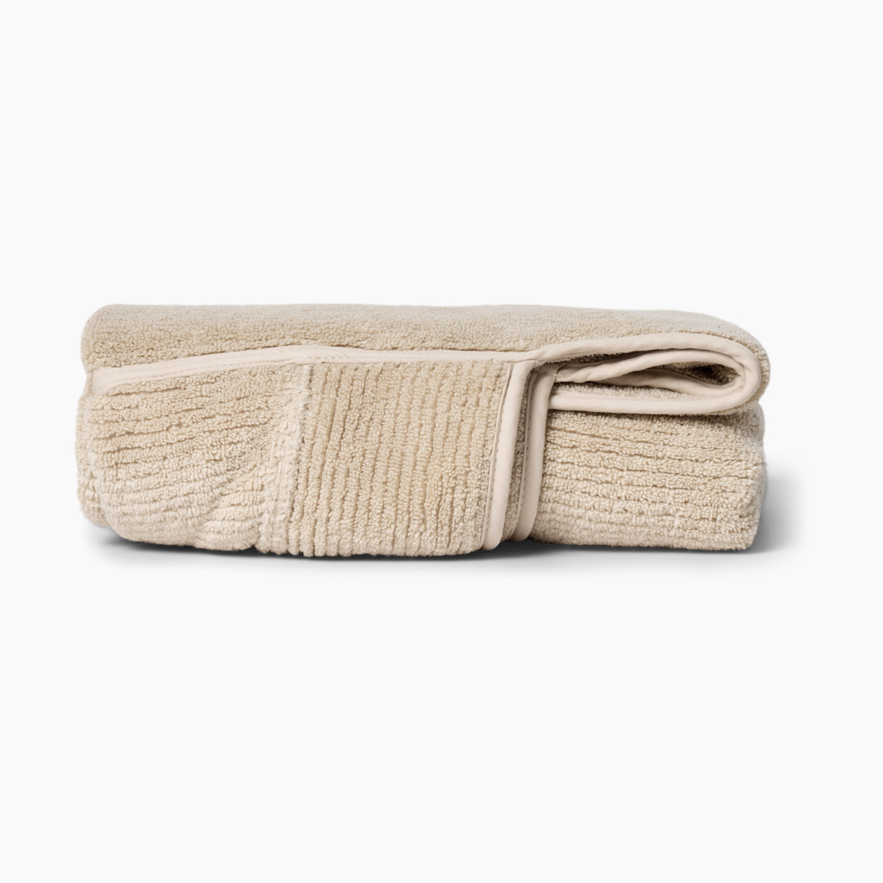 Lalo The Organic Ribbed Hooded Towel - Oatmeal.