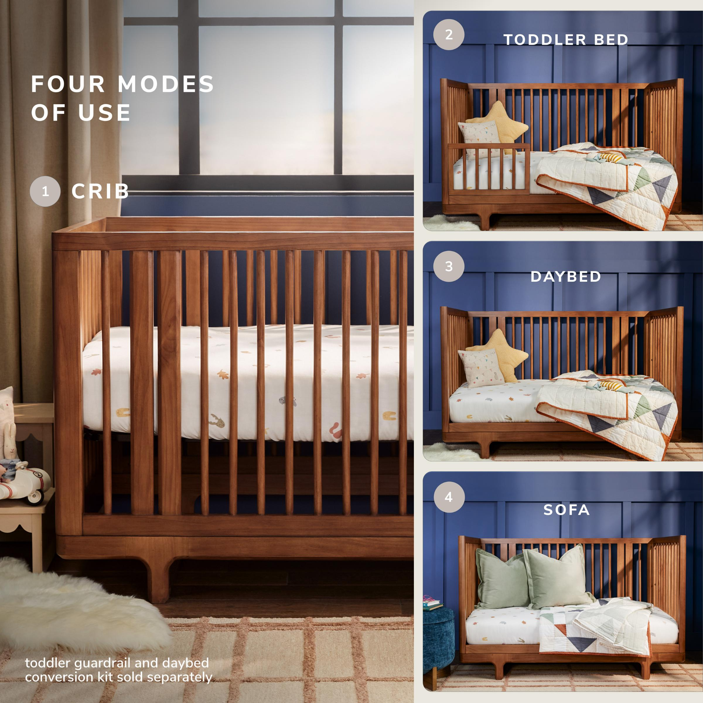 Maxi-Cosi Embraced Forms Crib - Chestnut Stain.