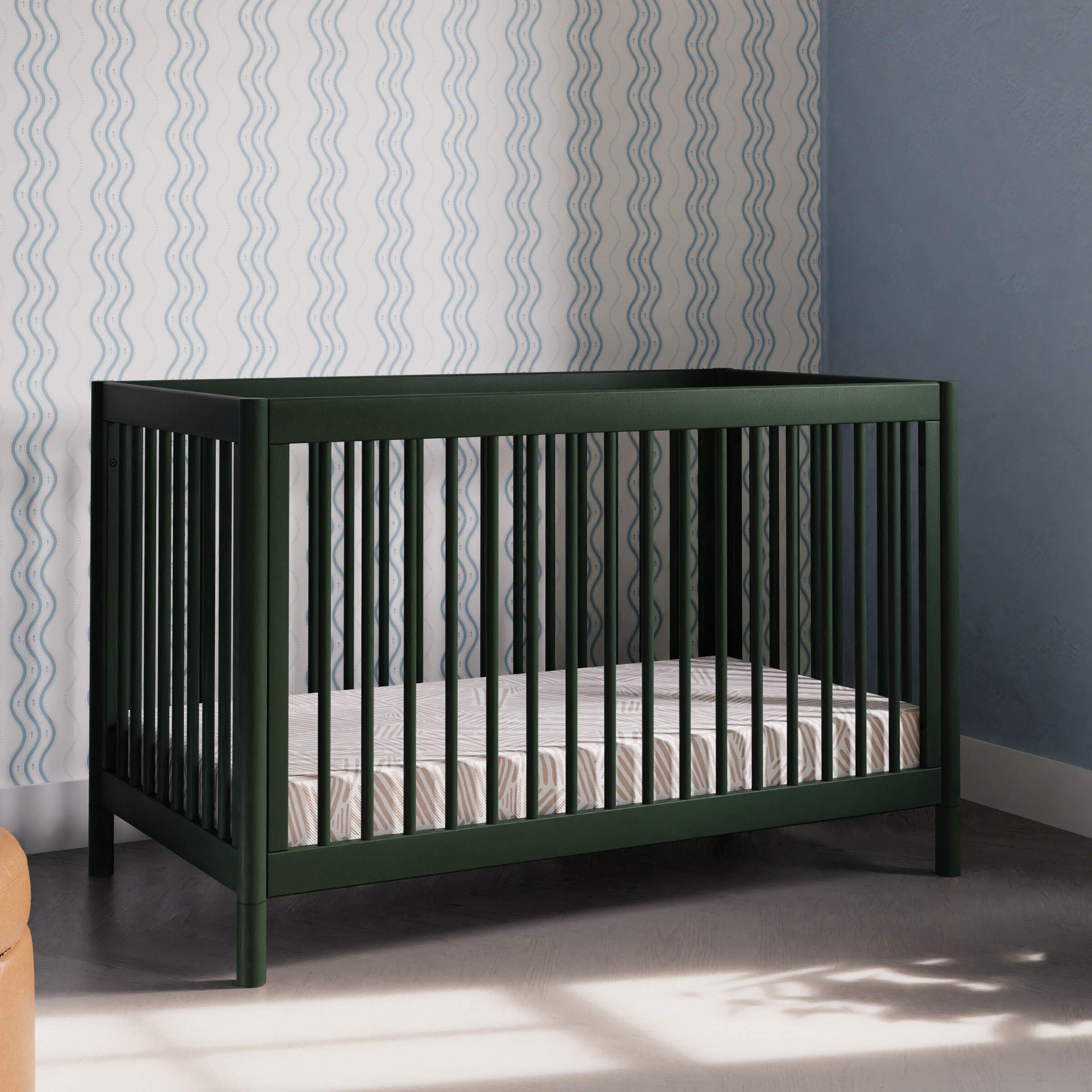 babyletto Gelato Crib and Dresser Feet Pack - Forest Green.