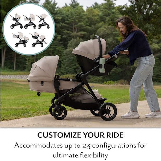 Evenflo Pivot Xpand NXT Travel System featuring LiteMax NXT Infant Car Seat.