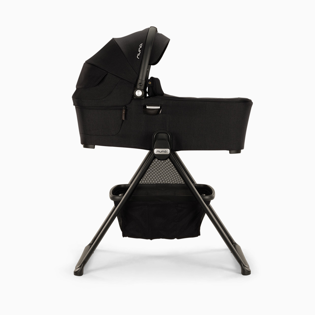 Nuna DEMI Series Bassinet + Stand - Caviar/Chocolate.