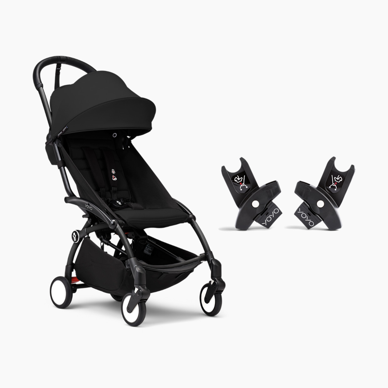 Stokke YOYO³ and Car Seat Adapter Bundle - Black.
