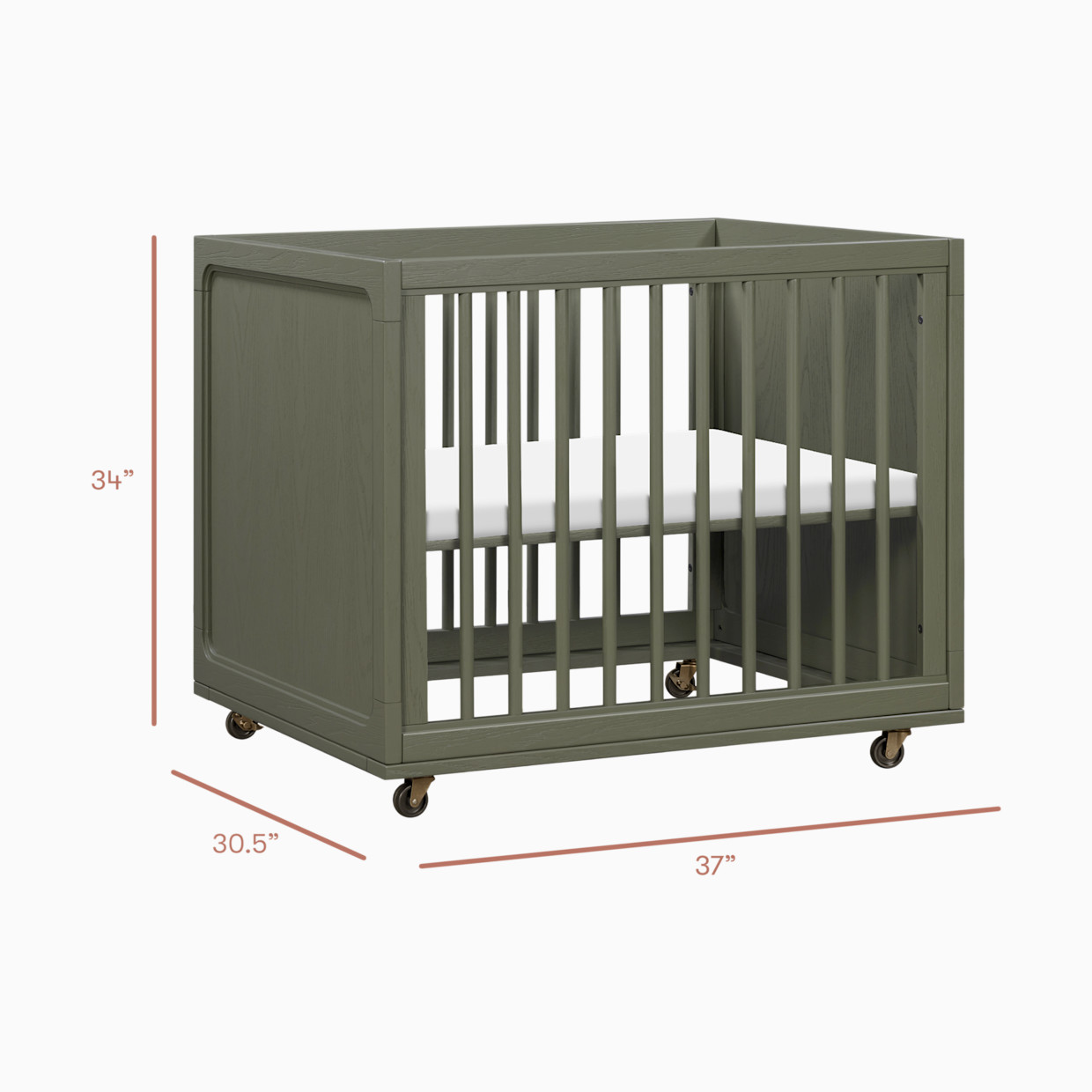 babyletto Astre All-Stages Midi Conversion Kit by Nate Berkus - Archival Elm.