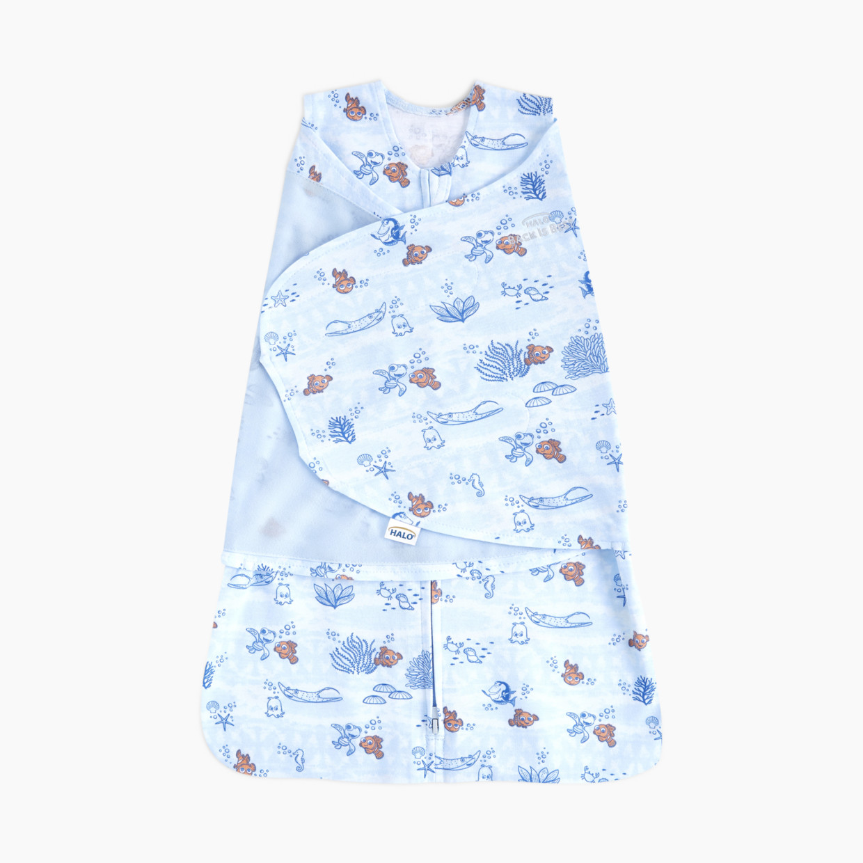 Halo Disney SleepSack Swaddle Cotton - Nemo Tie Dye, Small.