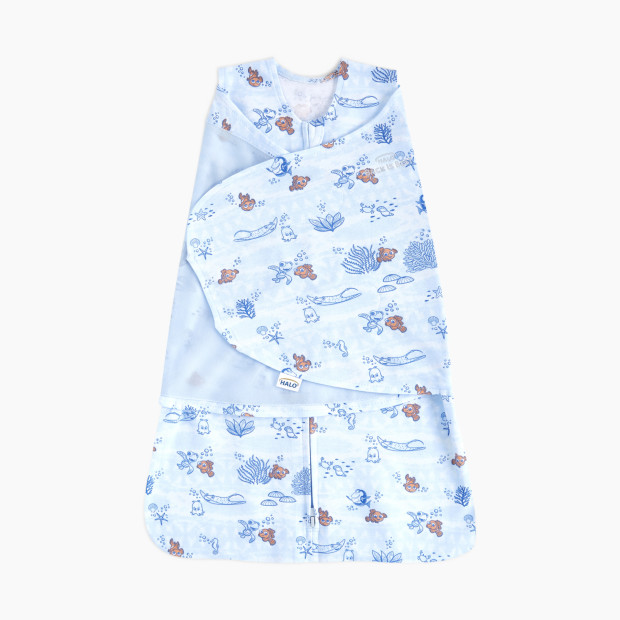 Halo Disney SleepSack Swaddle Cotton - Nemo Tie Dye, Small.