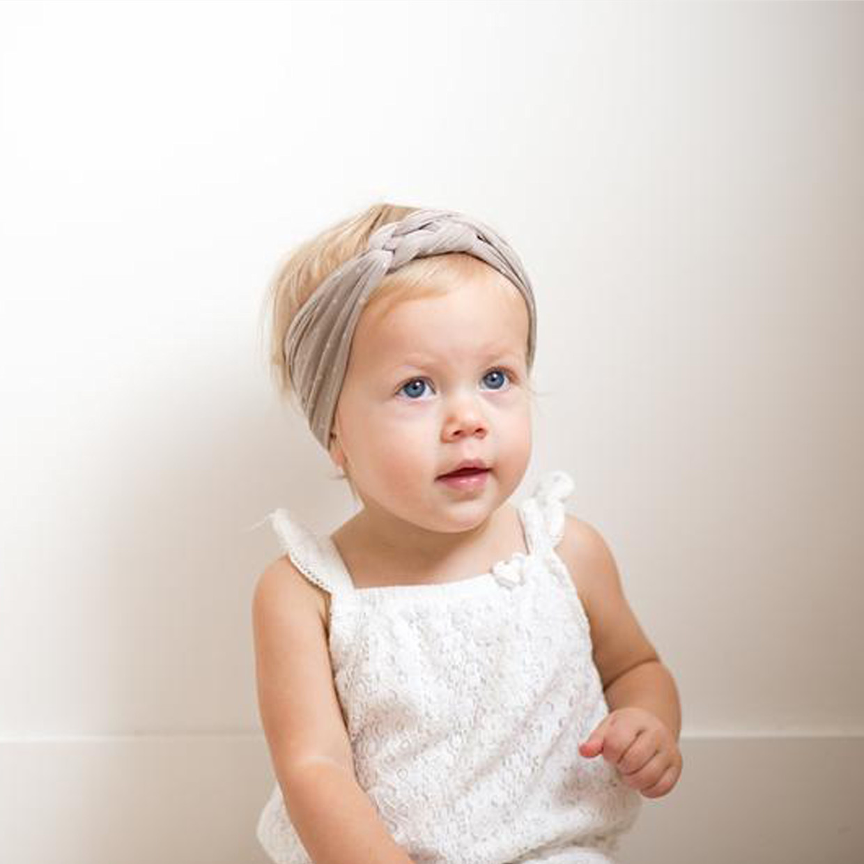 Baby Bling The Three Amigas Headband Bow Gift Set (3 Pack) - Mauve/Rose Quartz Dot/Mushroom + Oat.