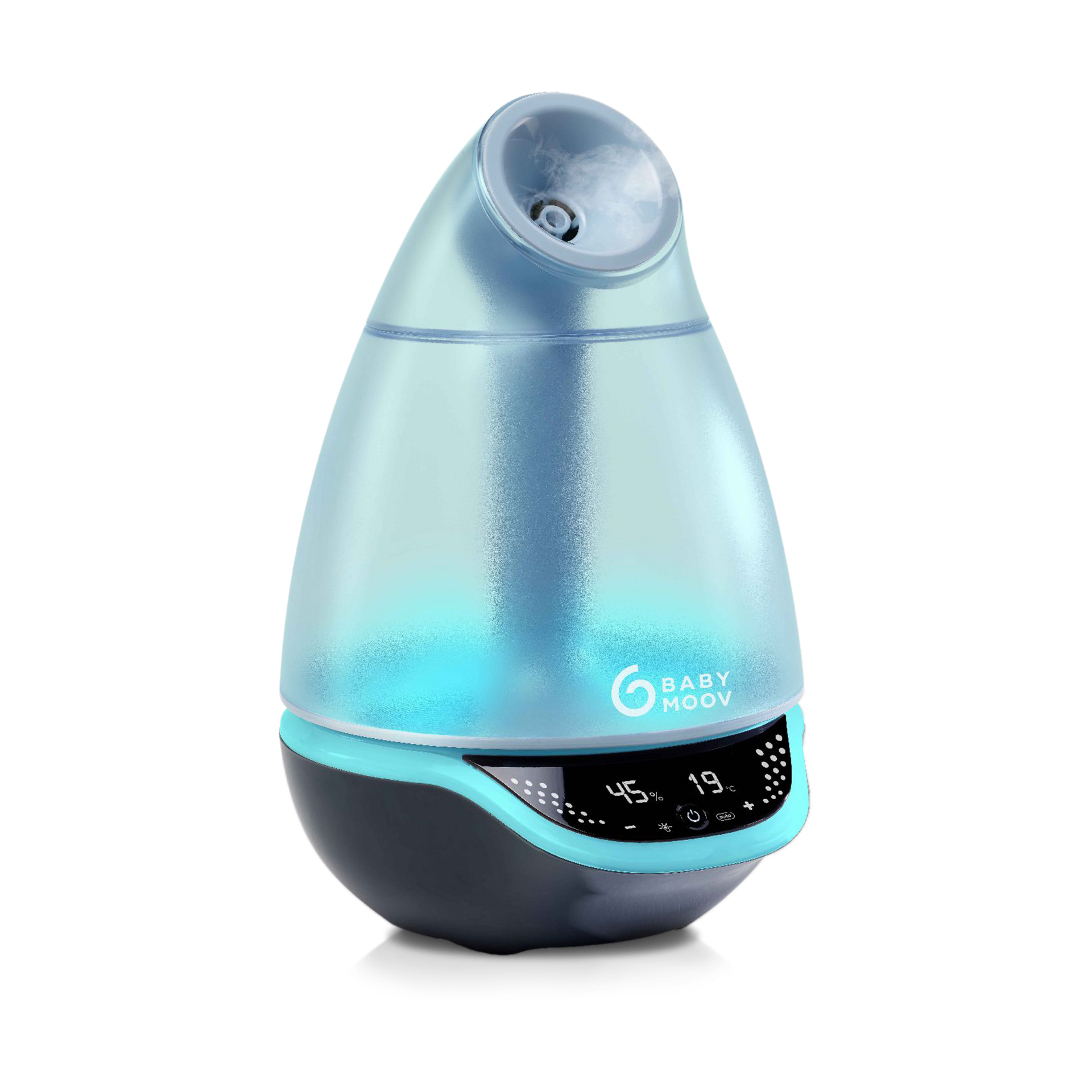 Babymoov Hygro Plus Cool Mist Humidifier 3-in-1 Humidity Control, Multicolored Night Light & Essential Oil Diffuser Easy Use and Care (NO Filter Needed)