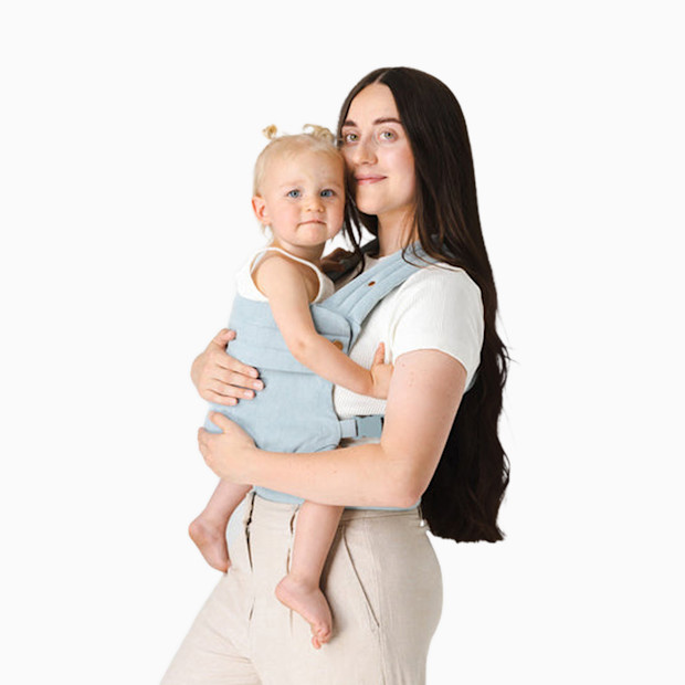 MABĒ The Monarch Baby Buckle Carrier - Dream Wash Denim.