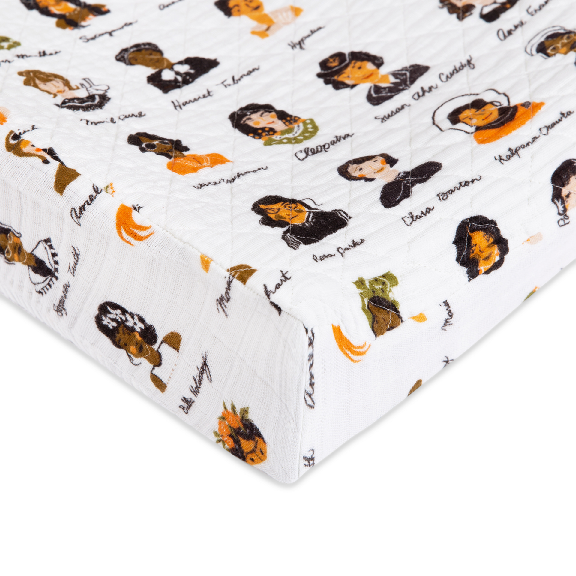 babyletto Quilted Changing Pad Cover in GOTS Certified Organic Muslin