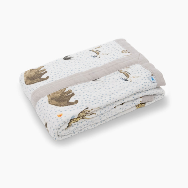 Little Unicorn Cotton Muslin Baby Receiving Quilt.