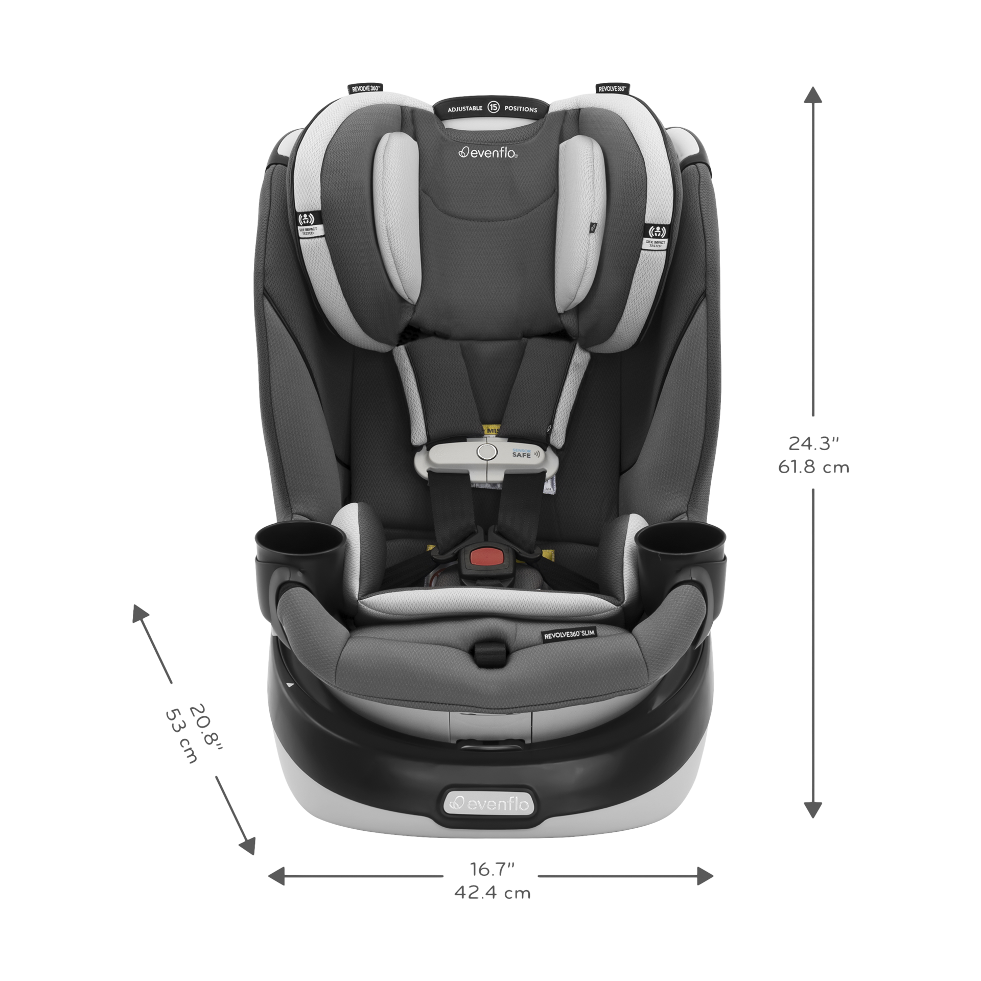 Evenflo Gold Revolve 360 Slim Pearl Grey Babylist Shop