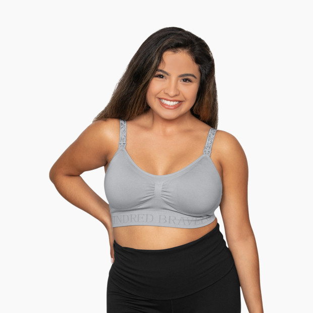 Kindred Bravely Simply Sublime Seamless Nursing Bra For Breastfeeding - Slate Grey, X-Large-Busty.