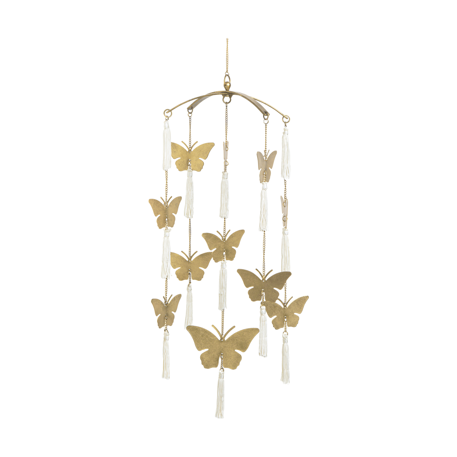 Crane Baby Butterfly Brass Finish Ceiling Hanging.