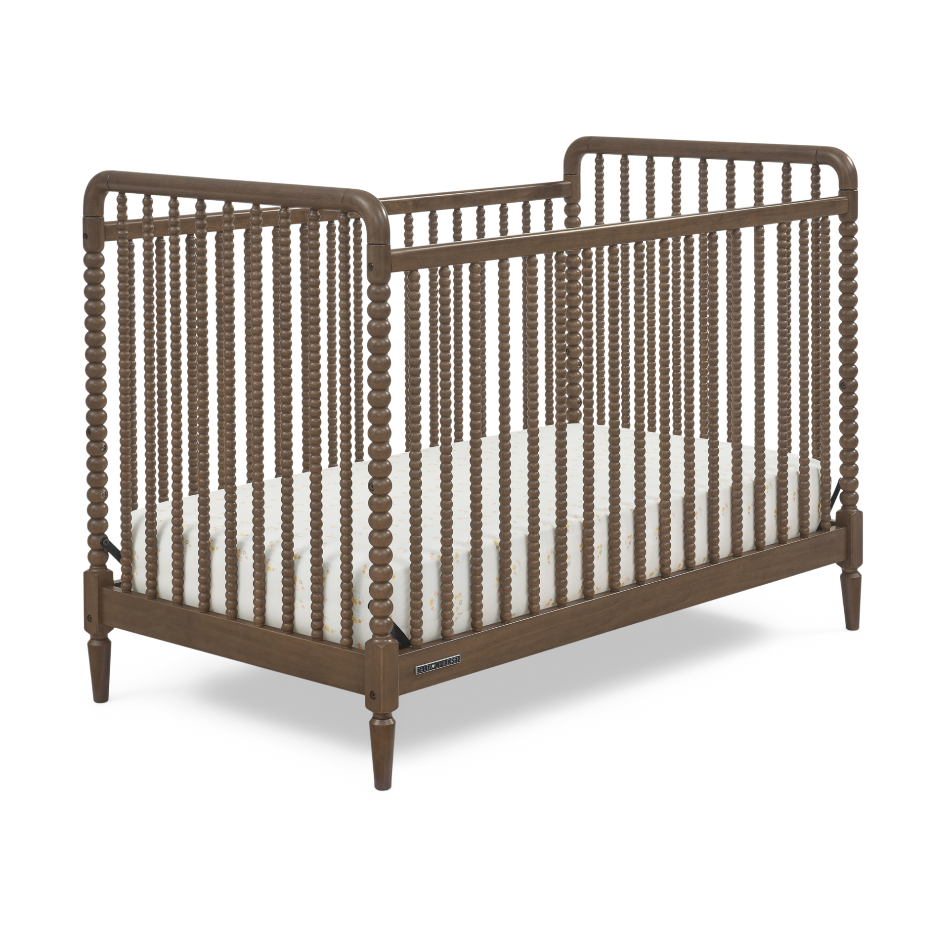Delta Children Saint 4-in-1 Convertible Crib - Greenguard Gold Certified, Teak Brown