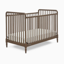 Delta Children Saint 4-in-1 Convertible Crib - Greenguard Gold Certified, Teak Brown