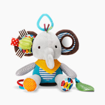 Skip Hop Bandana Buddies Baby Activity and Teething Toy with Multi-Sensory Rattle and Textures, Elephant