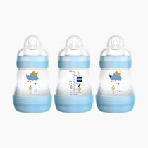 MAM 5oz Easy Start Anti-Colic Baby Bottles, Slow Flow, Breastfeeding-Like Silicone Nipple Bottle, Reduces Colic, Gas, & Reflux, Easy-to-Clean, BPA-Free, Vented Baby Bottles for Newborns, 0-3 Months