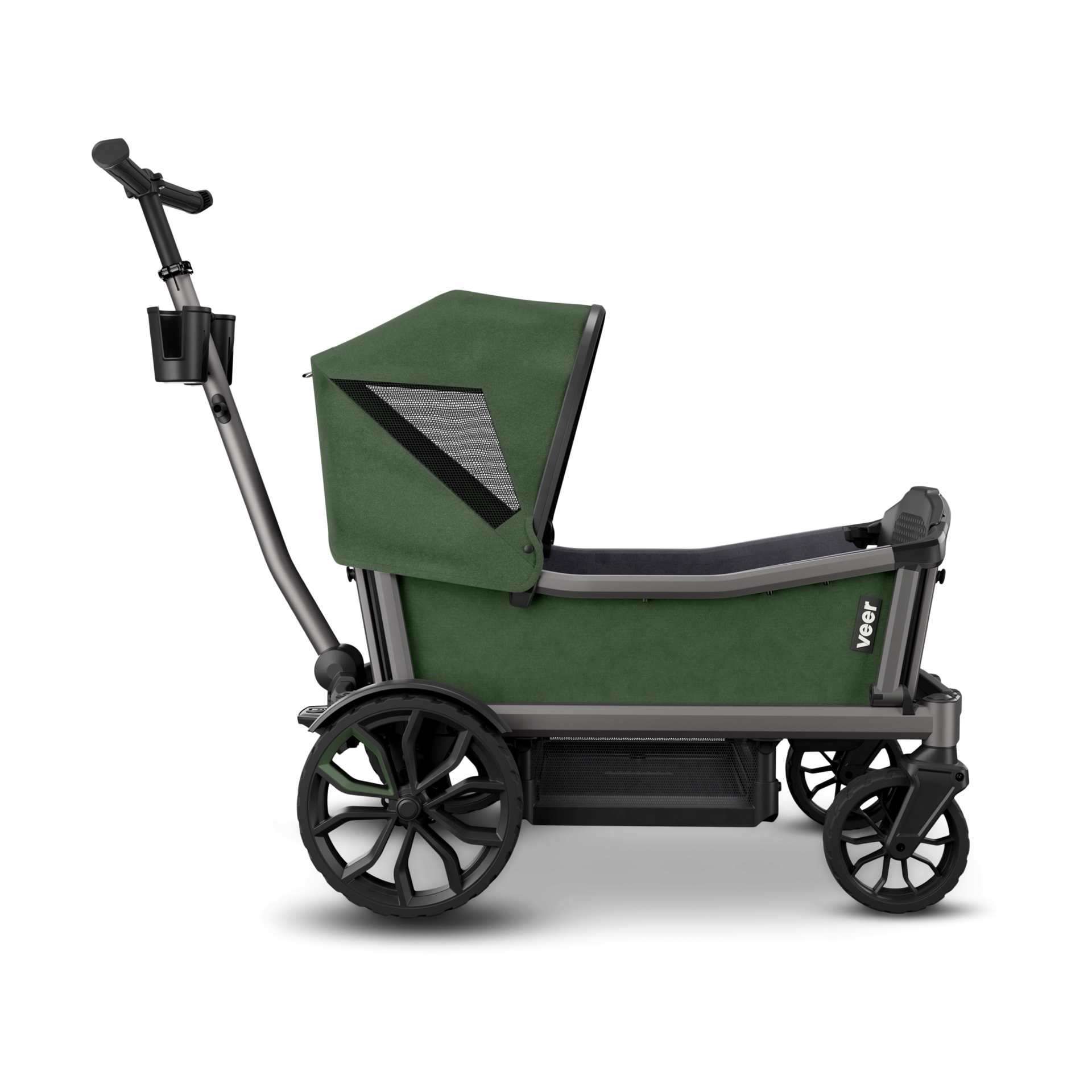Veer Cruiser Wagon Retractable Canopy XL - Green Jasper.