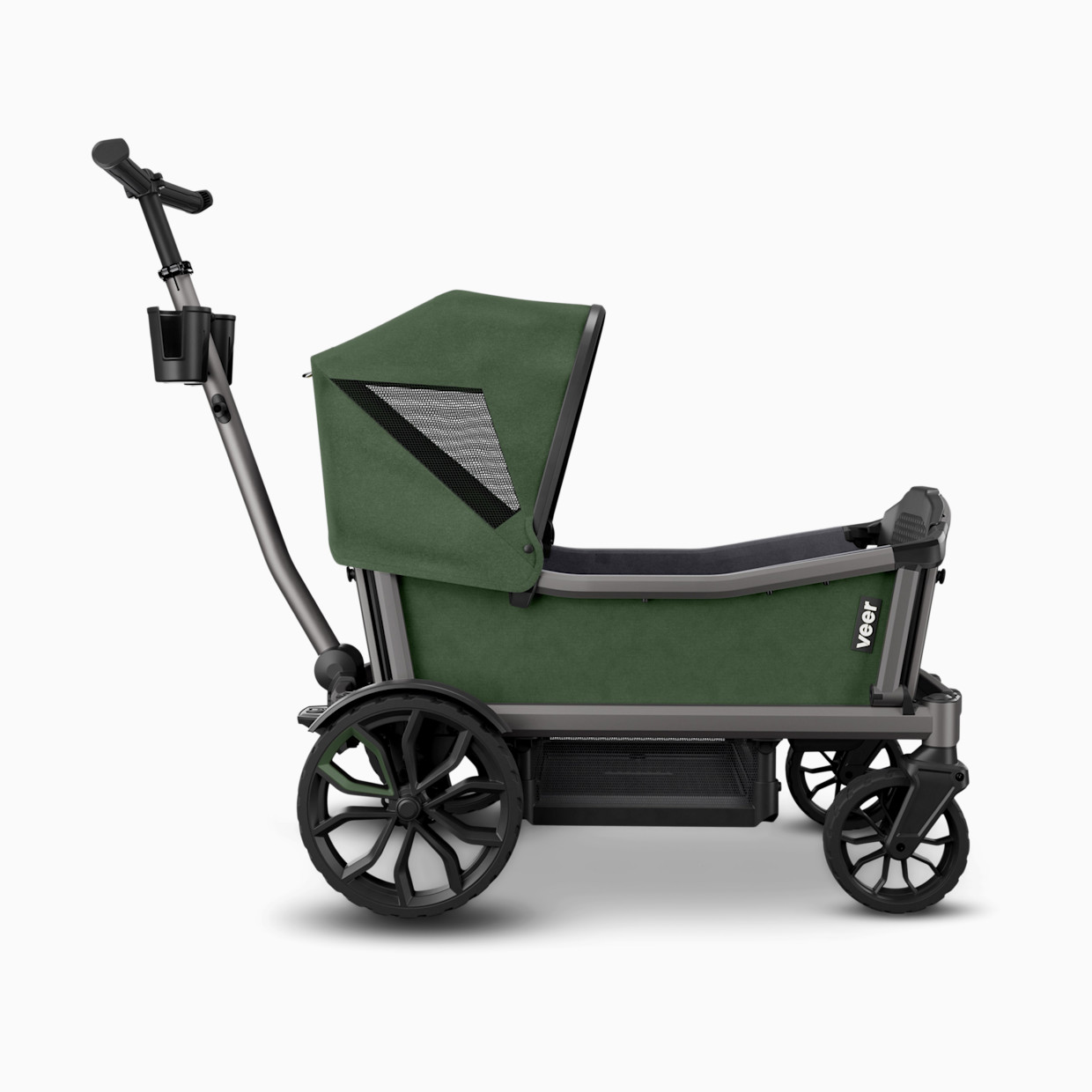 Veer Cruiser Wagon Retractable Canopy - Green Jasper.