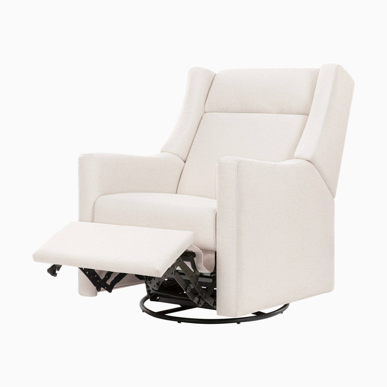 babyletto Kiwi Deluxe Power Recliner and Swivel Glider - Performance Cream Eco-Weave.