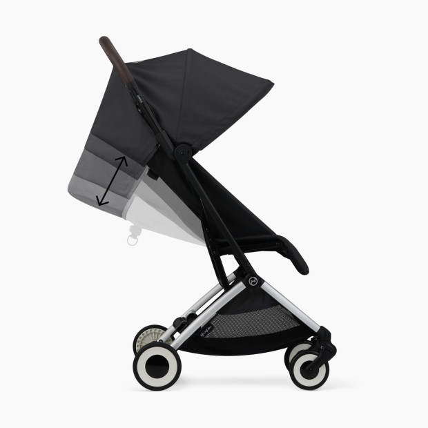 Cybex Orfeo Compact Lightweight Stroller | Carry-On Compatible Stroller - Moon Black, 1.