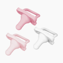Dr. Brown's HappyPaci Chupete para Bebé de Silicona 100% 0-6M, Libre de BPA, Blanco, Rosa, Rosa Claro, Paquete de 3