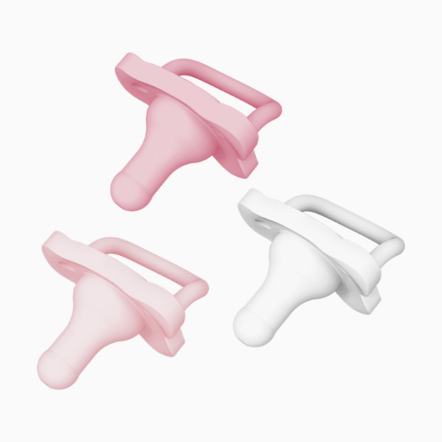 Dr. Brown's HappyPaci One-Piece Silicone Pacifier (3 Pack) - Pink, Light Pink.