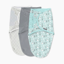 SwaddleMe by Ingenuity Original Swaddle, 100% Cotton, Improves Sleep & Calms Startle Reflex, 0-3 Months, 3-Pack - Our Tall Friends