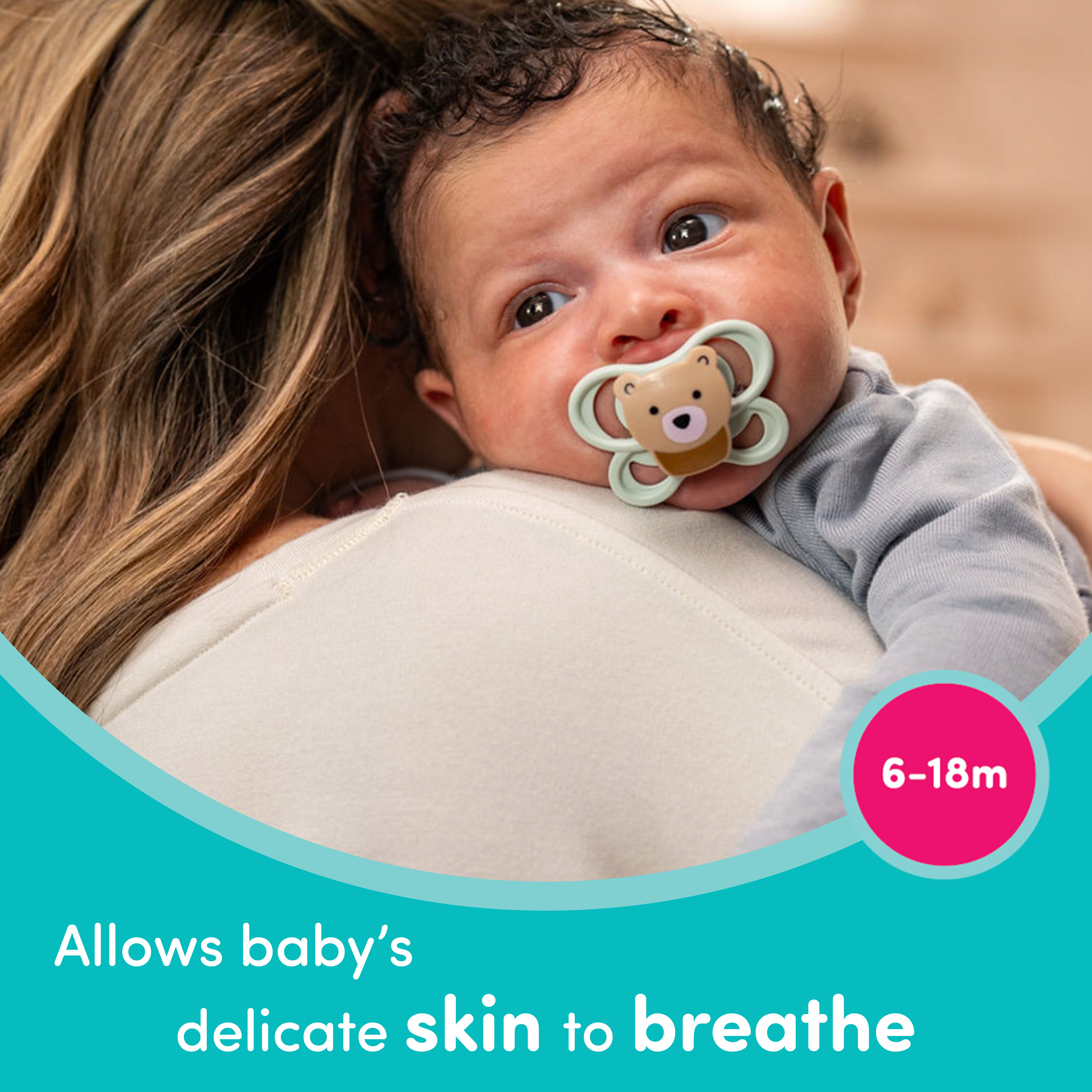 NUK Perfect Match Air Pacifiers - Zebra/Lion, 6-18 Months, 4.