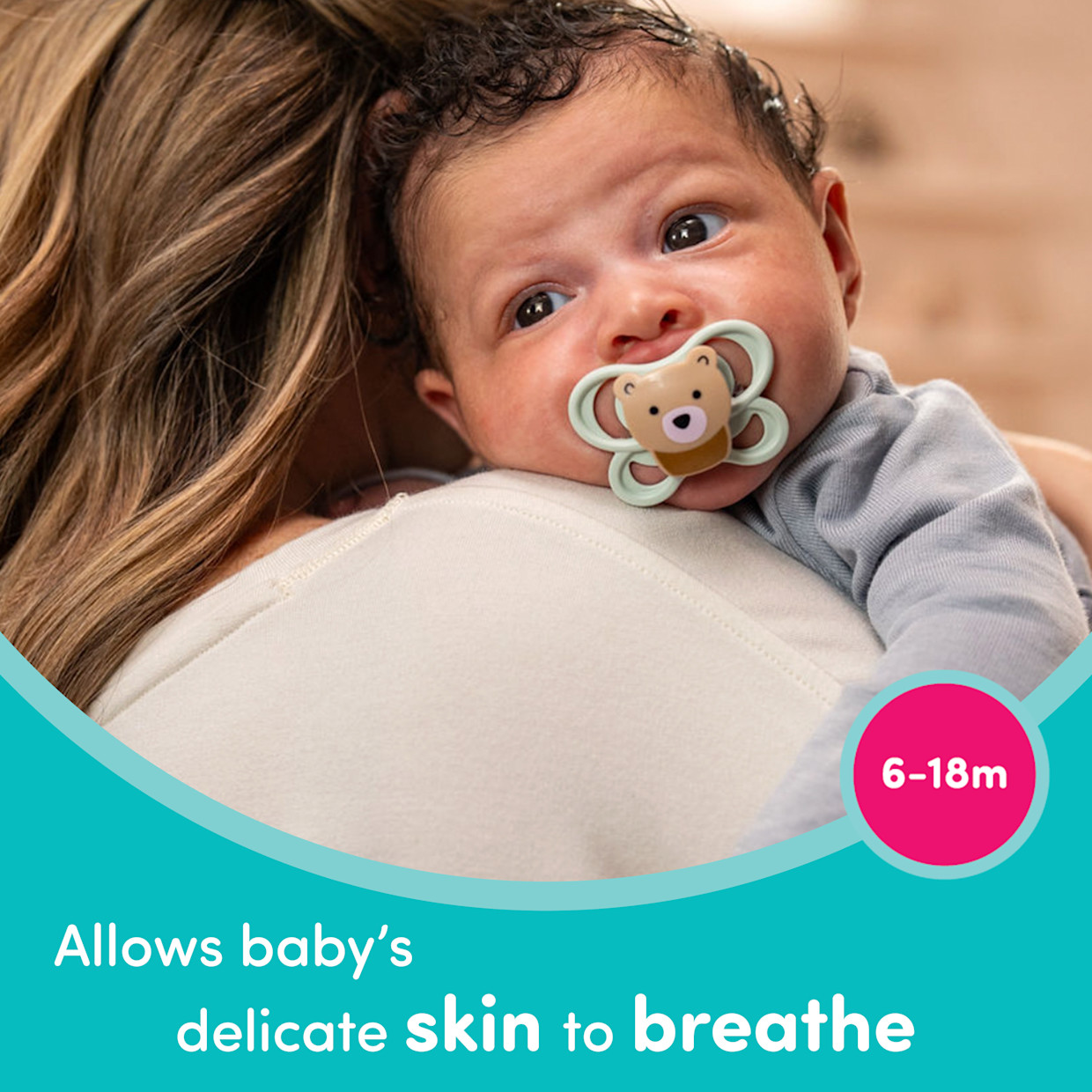 NUK Perfect Match Air Pacifiers - Zebra/Lion, 6-18 Months, 4.