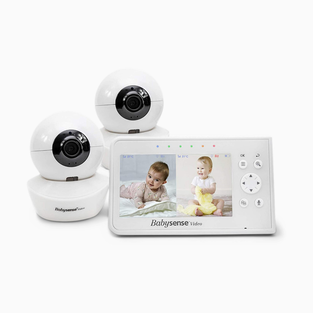 Babysense Non-WiFi Split Screen Video Baby Monitor V43.