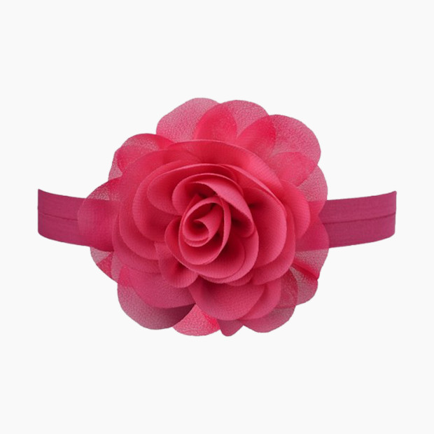 No Slippy Hair Clippy Eloisa Headband - Shocking Pink, 0-6 Months.