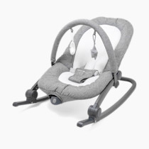 Baby Delight Aura Deluxe | Portable Baby Bouncer for Infants | Baby Rocker | Quilted Charcoal Tweed
