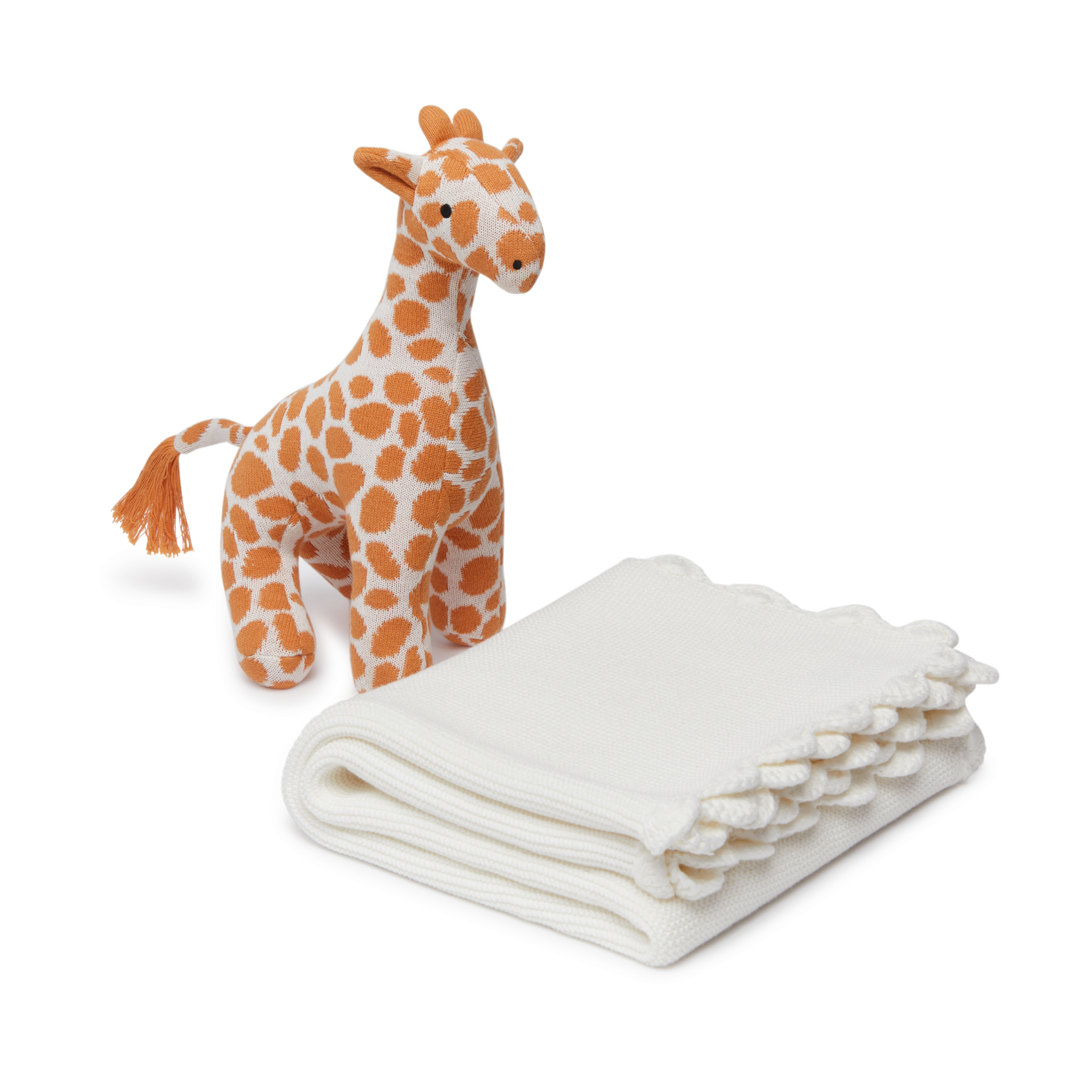 Loomsake 2-Piece Scalloped Blanket Set.