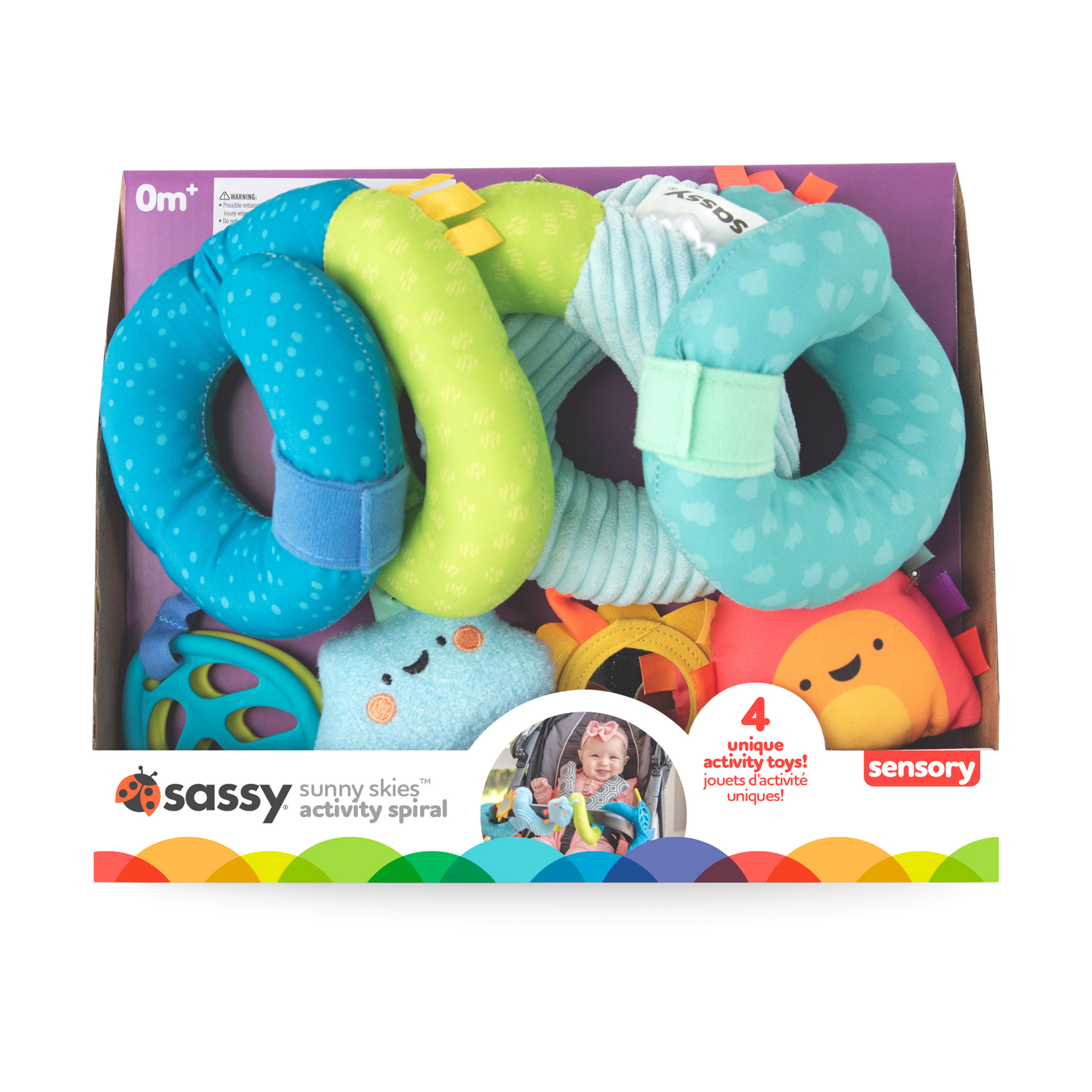Sassy Sunny Skies Spiral Soft Activity Toy.