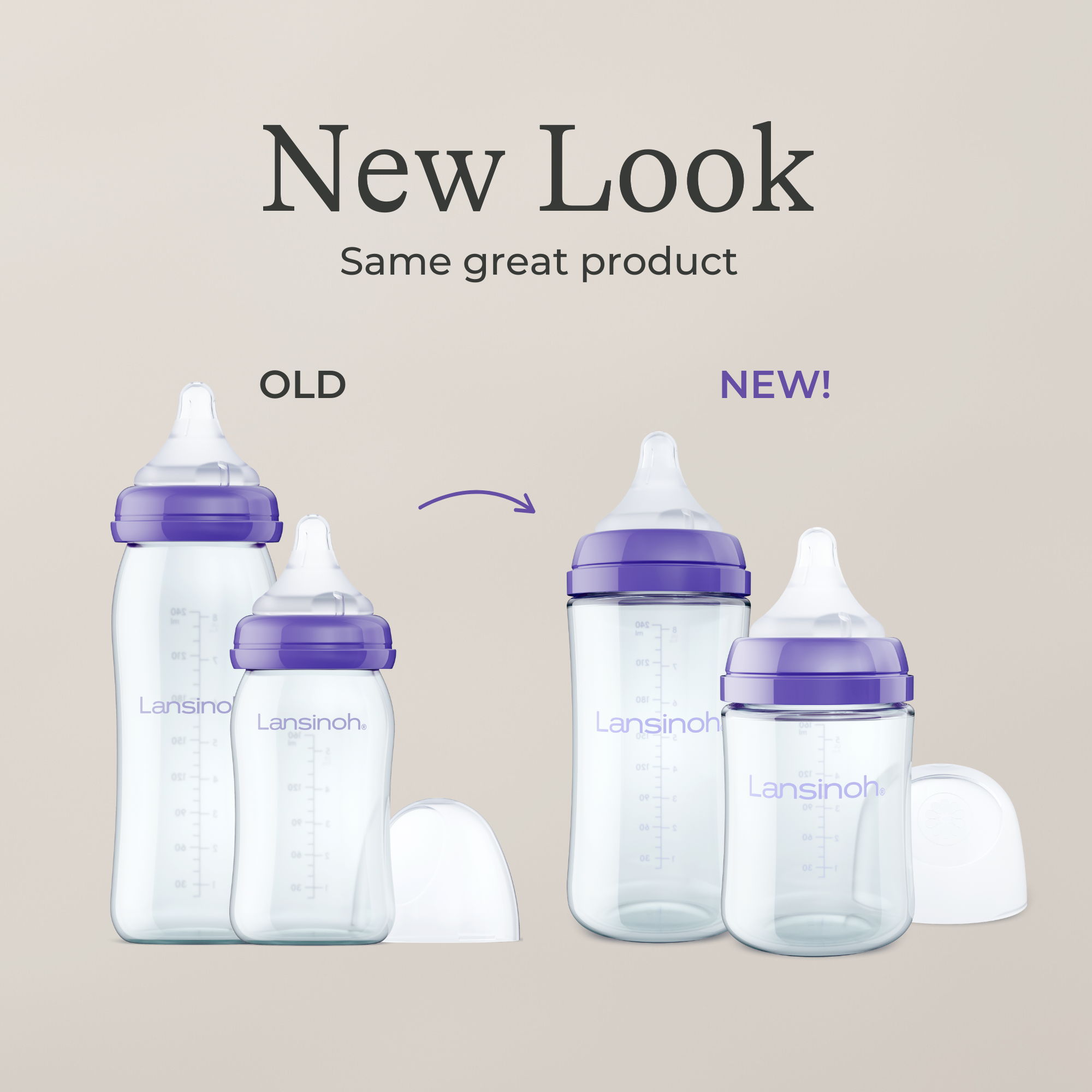 Lansinoh Glass Baby Bottles - 8 Oz.