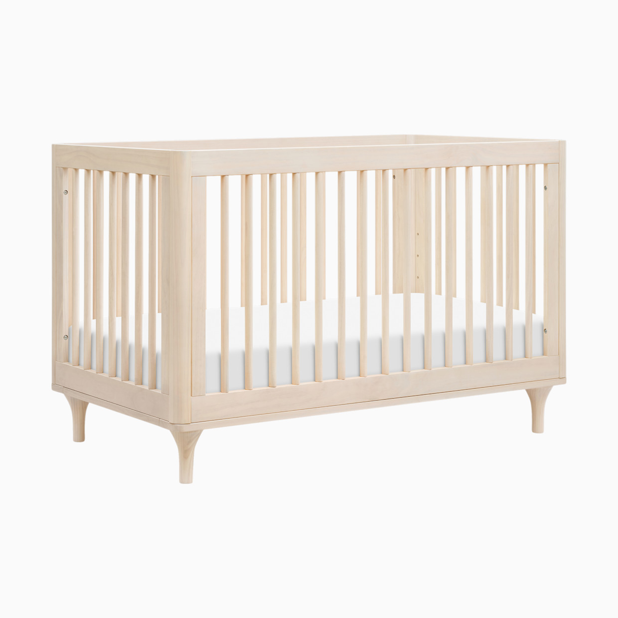 babyletto Lolly 3-in-1 Convertible Crib with Toddler Bed Conversion Kit - Washed Natural.